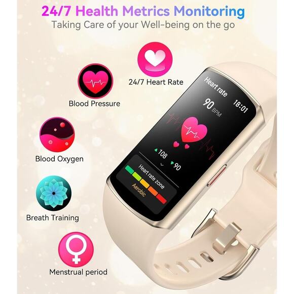 Fitness Tracker Smart Watch for Women Men GOLD ( FREE SHIPPING ) - Picture 4 of 6